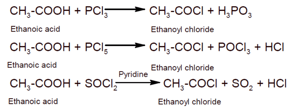 preparation of acid chloride from carboxylic acid