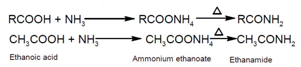 preparation of acid amide from carboxylic acid