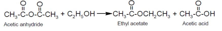 alcoholysis of acetic anhydride